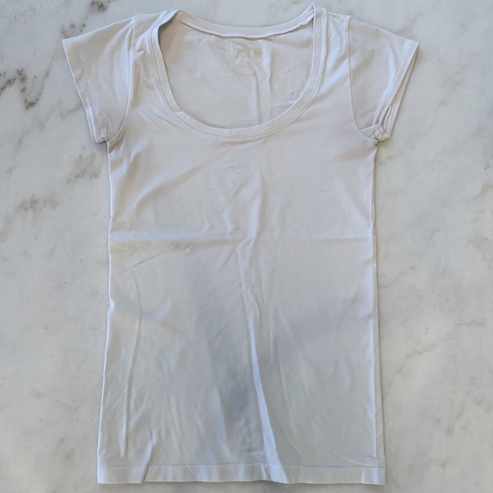 Women’s Bar III White spandex cap sleeve tee Med